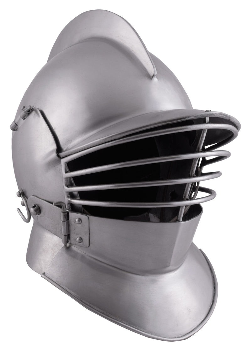 Burgonet z wizjerem i falling buffe, 2 mm (battle-ready)