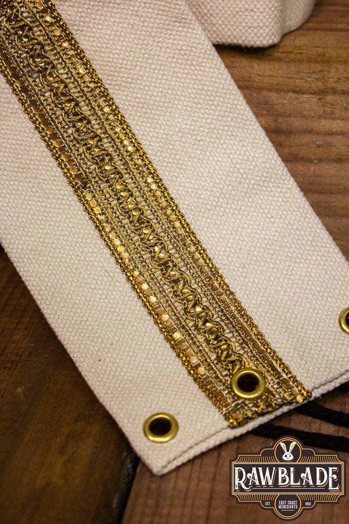 Jeanne fabric belt - White / gold
