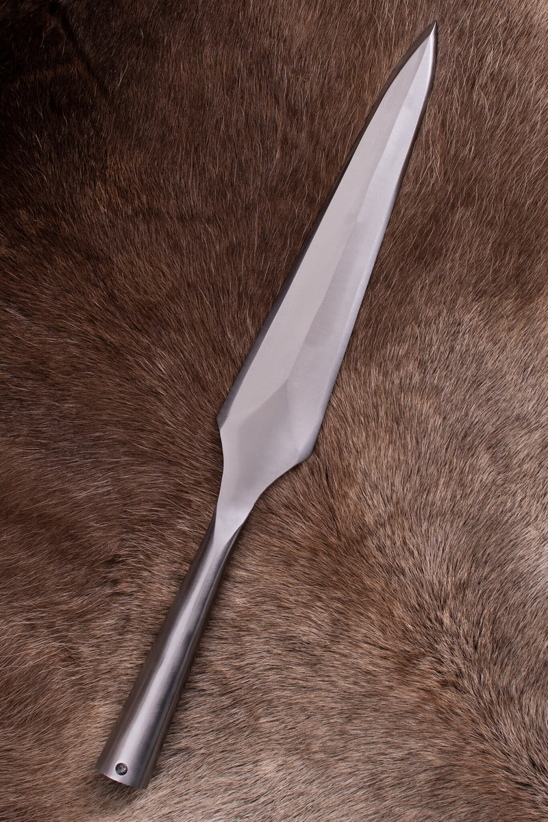 Punta de lanza medieval, aprox. 45,5 cm, semi-afilada