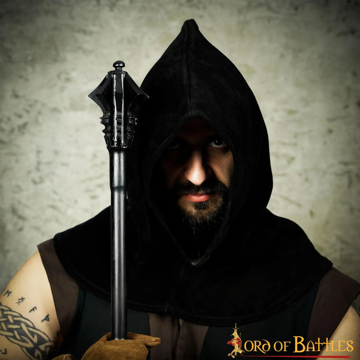 Executioner hood, suede, black