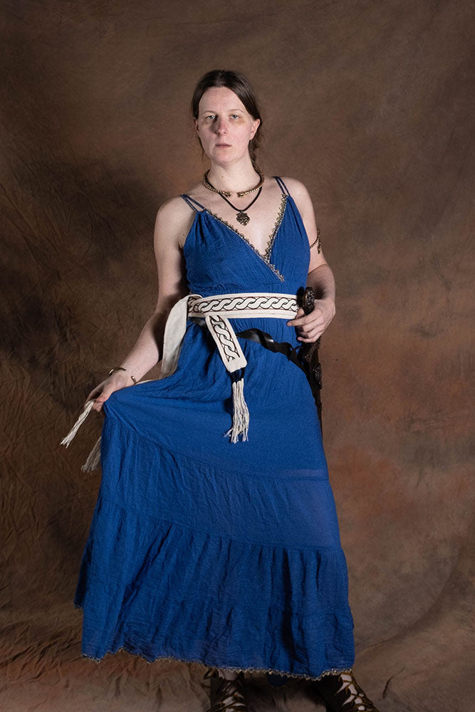 Goddess dress Athena, blue