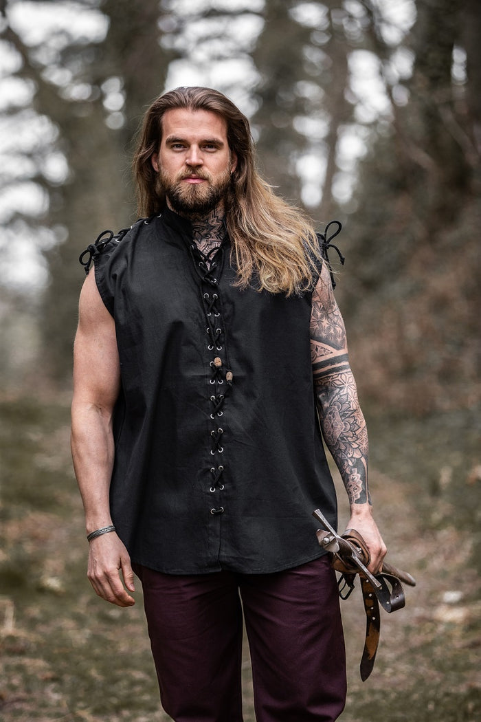 Sleeveless shirt Ott, black