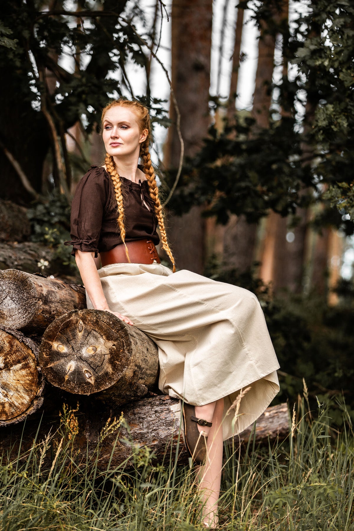Baroque blouse Julia, brown