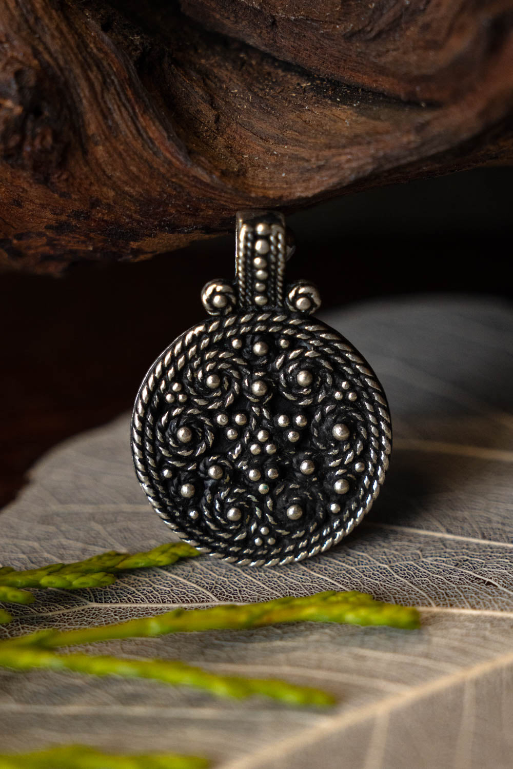 Viking Birka shield amulet, grave 943, silvered bronze