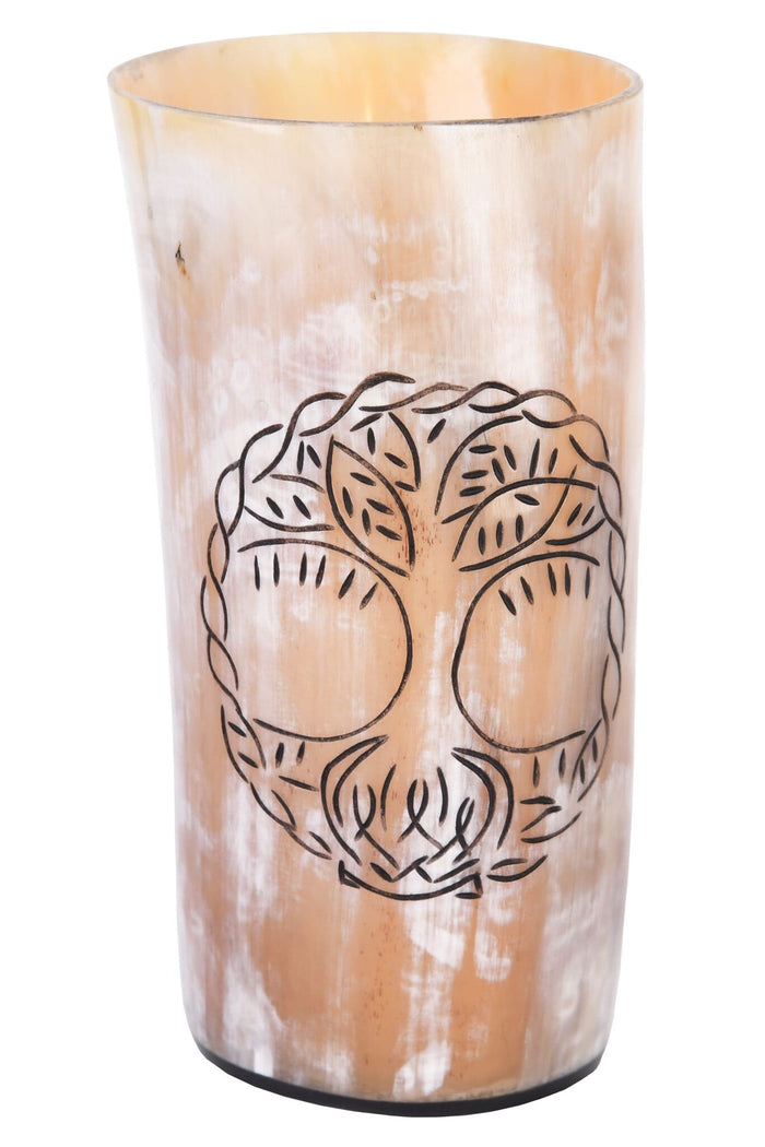 Horn drinking cup Yggdrasil, 100-200 ml