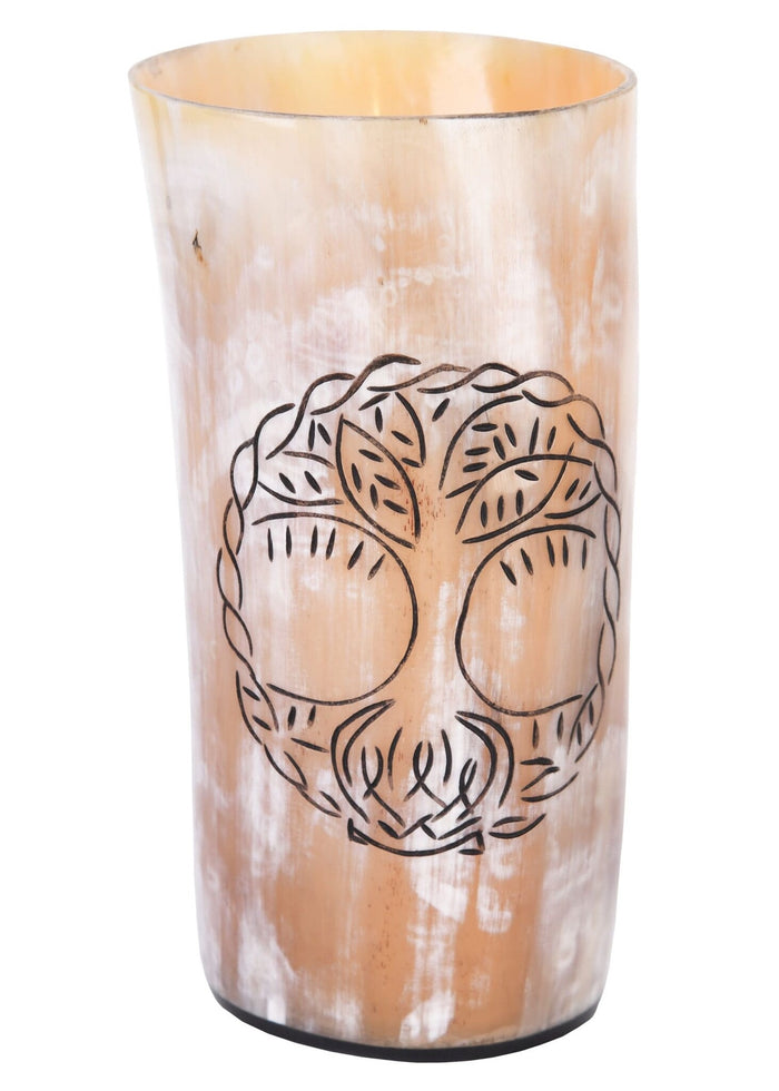 Horn drinking cup Yggdrasil, 100-200 ml