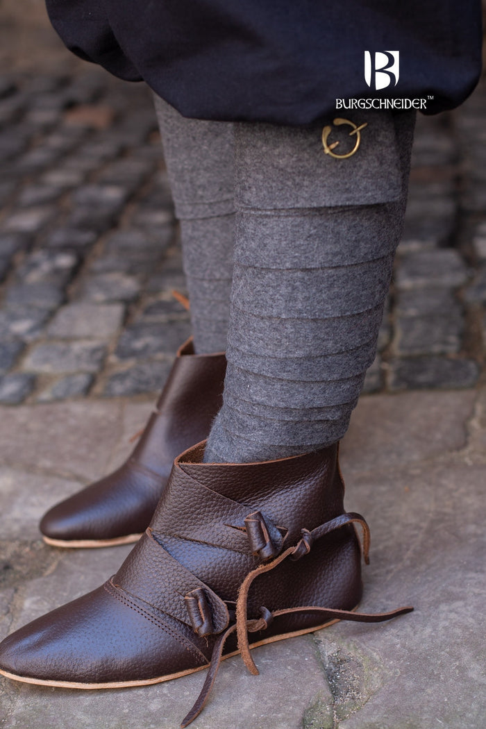 Leg wrappings Aki, dark grey, wool mix