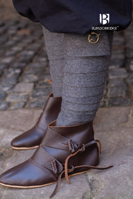 Leg wrappings Aki, dark grey, wool mix