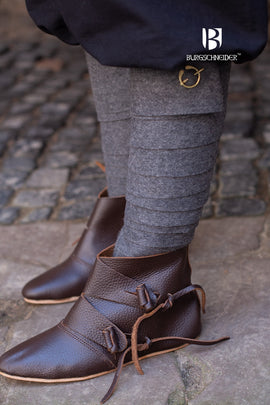 Leg wrappings Aki, dark grey, wool mix