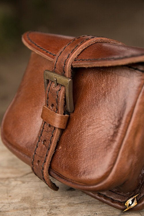 Leather belt bag Agostino, brown