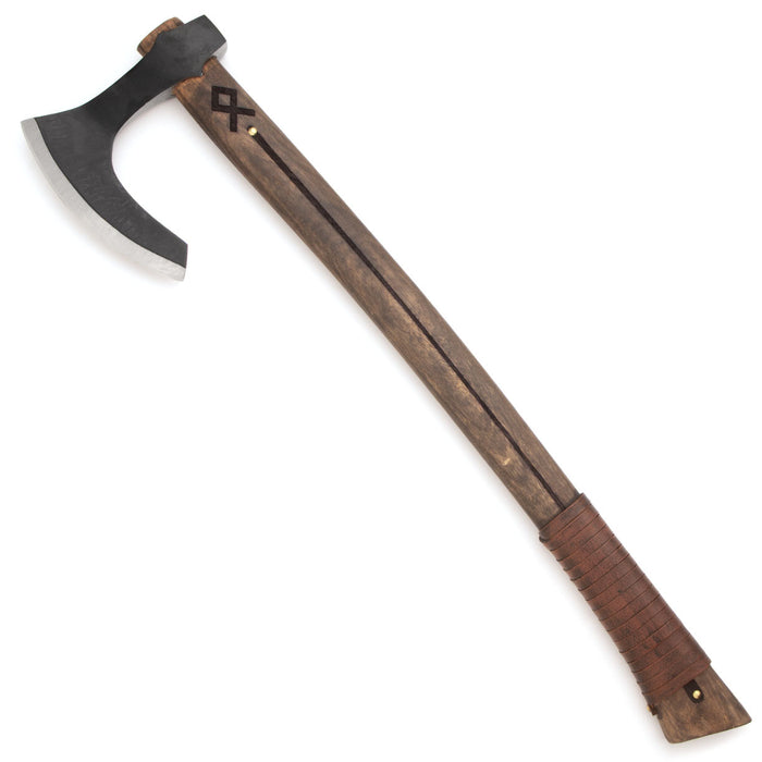Viking set Othala axe and knife, semi-sharp