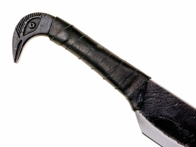Celtic knife with bird motif, semi-sharp