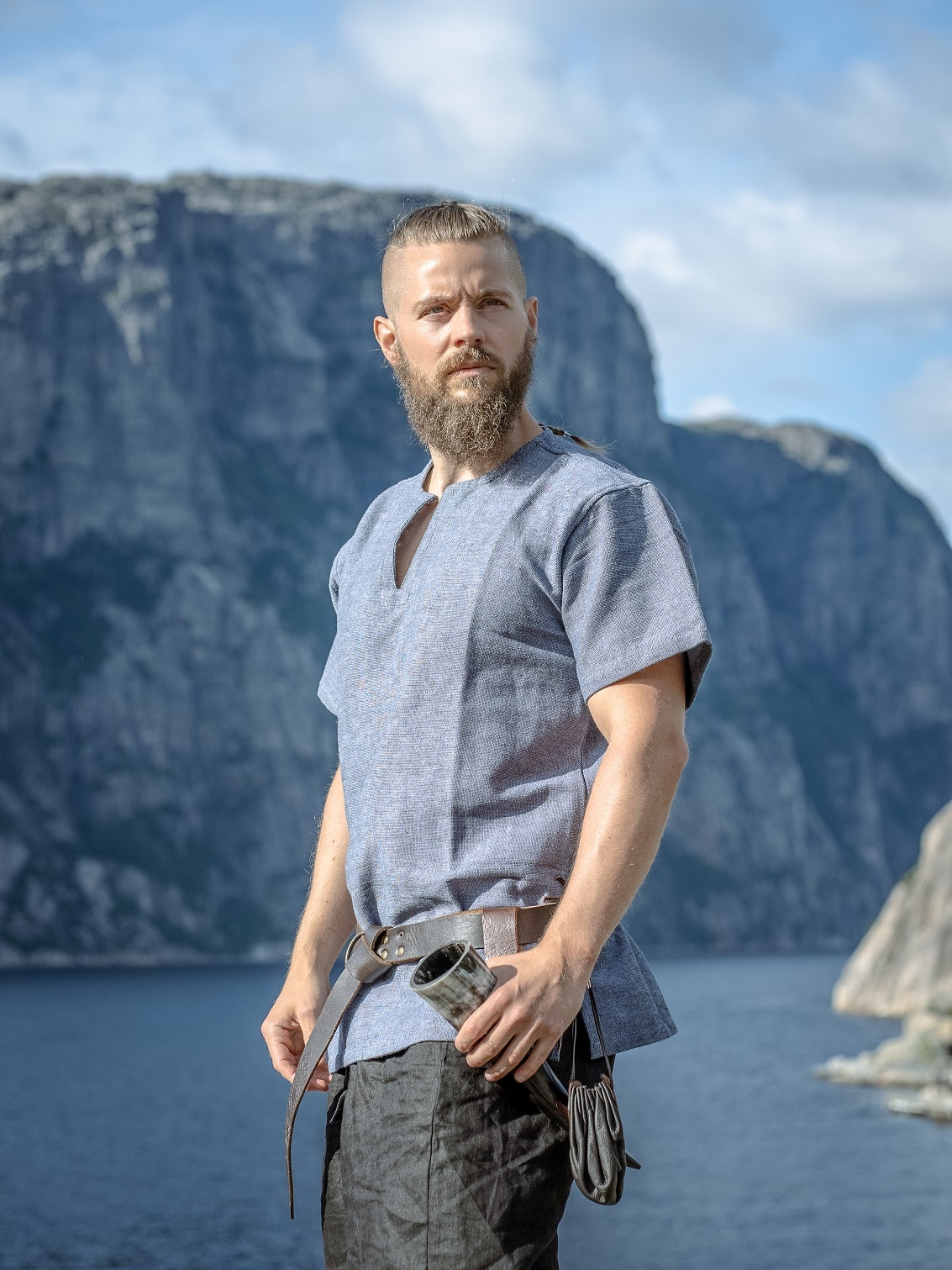 Short Viking tunic Edmund, blue
