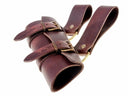 Luxurious leather sword holder, brown