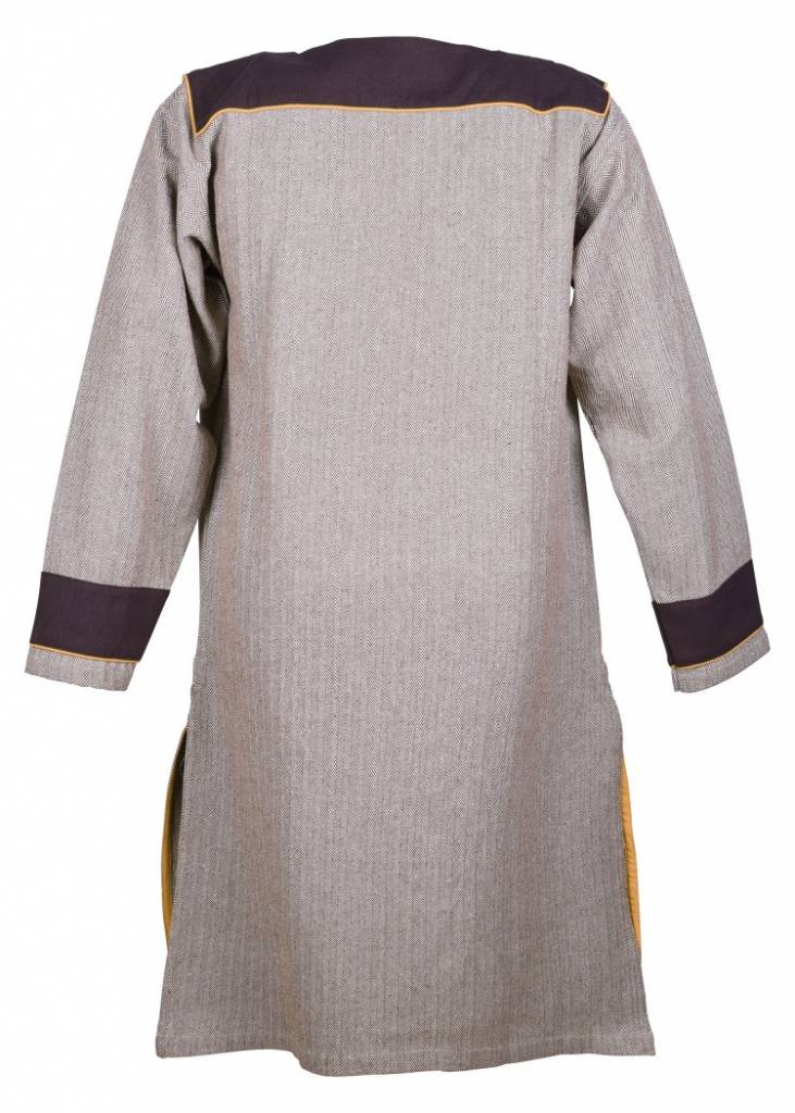 Germanic Thorsberg tunic, herringbone pattern, brown