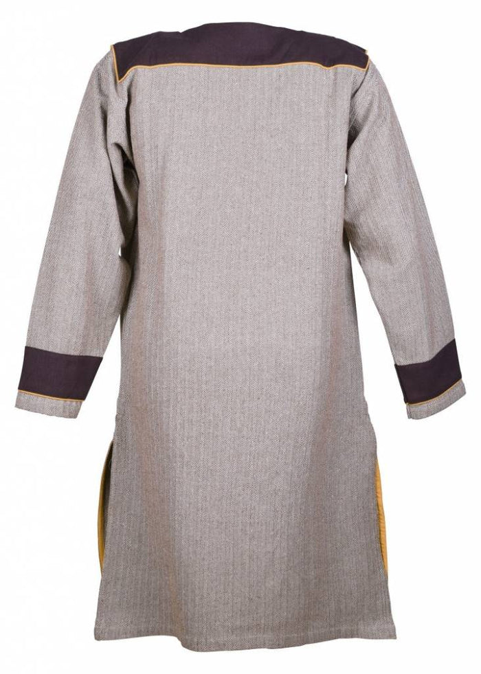 Germanic Thorsberg tunic, herringbone pattern, brown