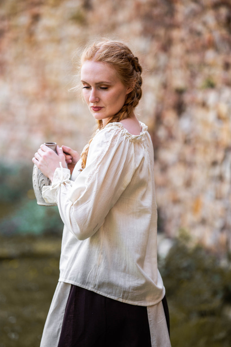 Camicia Fleur, crema