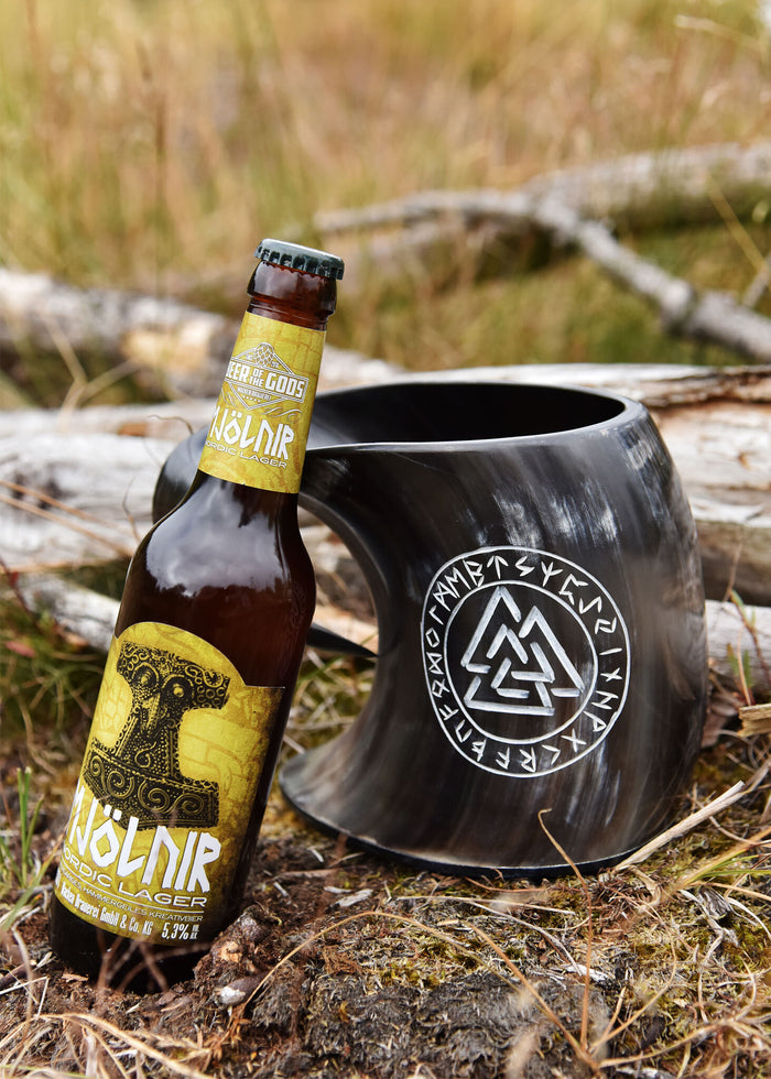 Horn cup, Valknut, 650-1000 ml