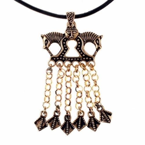 Viking Völva horse ornament Staraja Ladoga, bronze