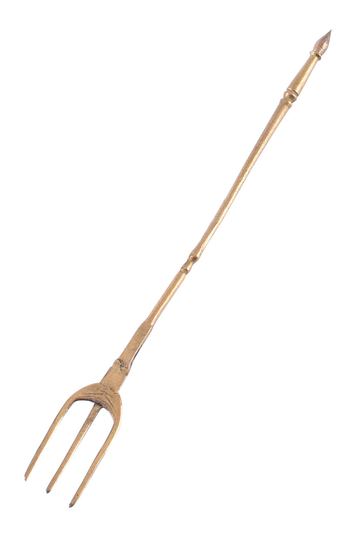 Late Roman fork fuscinula, brass