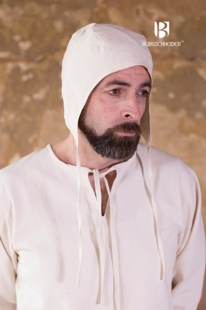 Medieval coif Bertram, natural