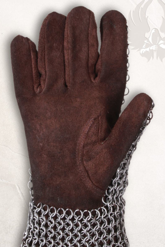 Chainmail gauntlets Richard, butted round rings, 8 mm