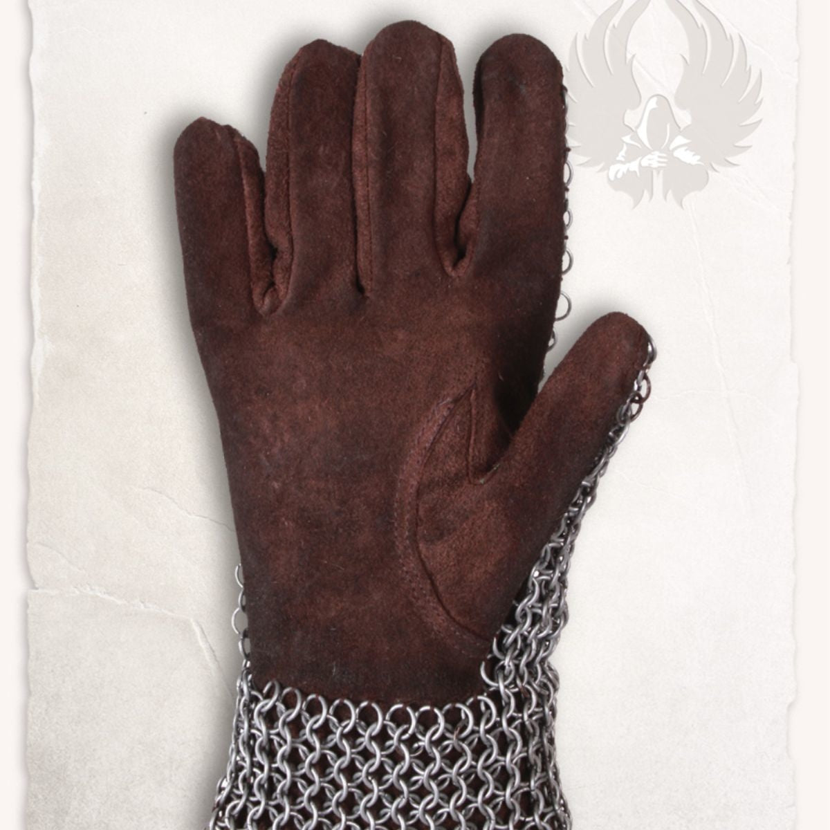 Chainmail gauntlets Richard, butted round rings, 8 mm