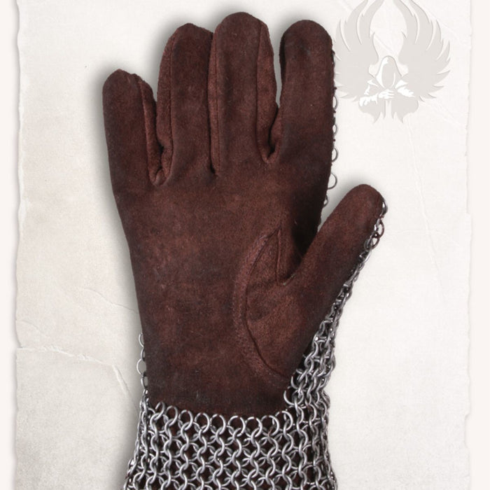 Chainmail gauntlets Richard, butted round rings, 8 mm