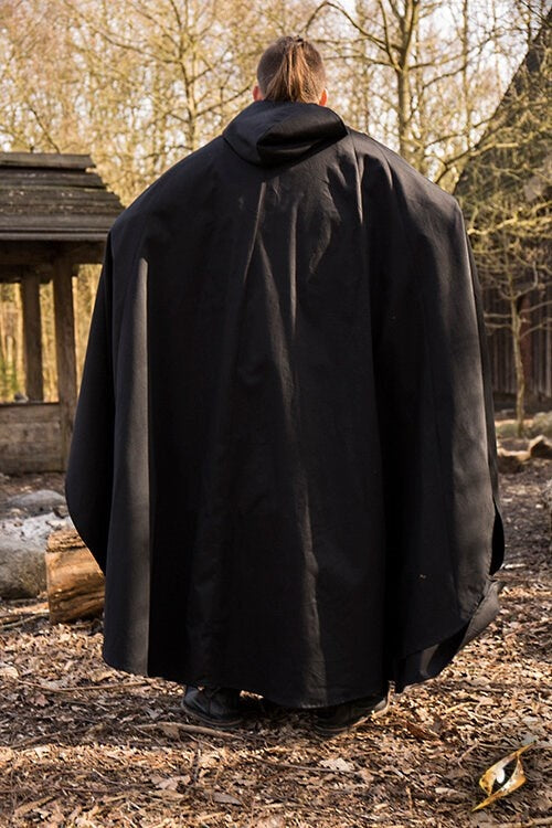 Medieval cloak Terrowin, black