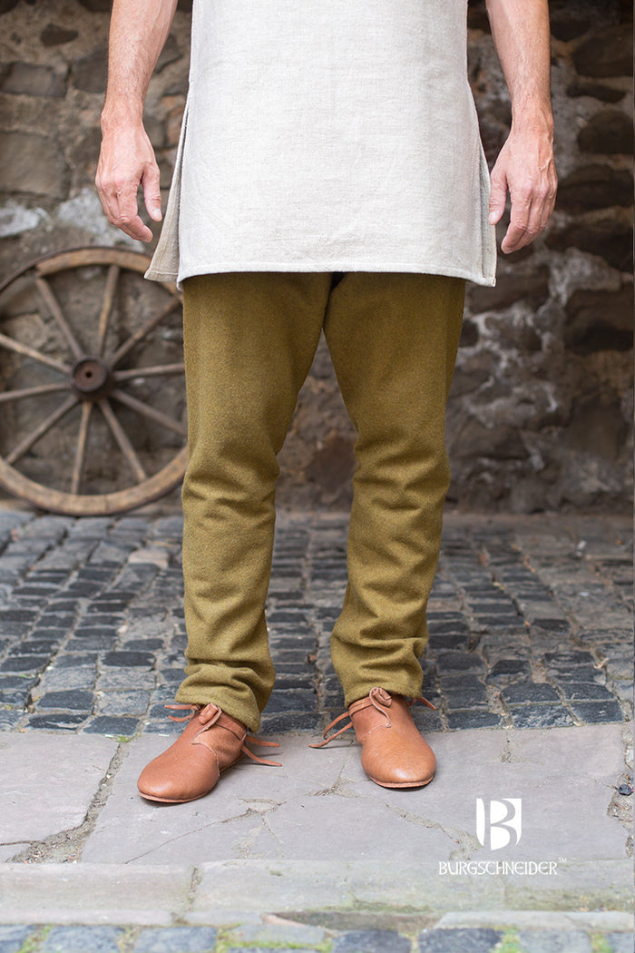 Thorsberg trousers Fenris, wool blend, autumn green