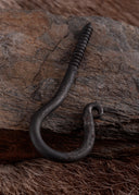 Hand-forged steel screw hook
