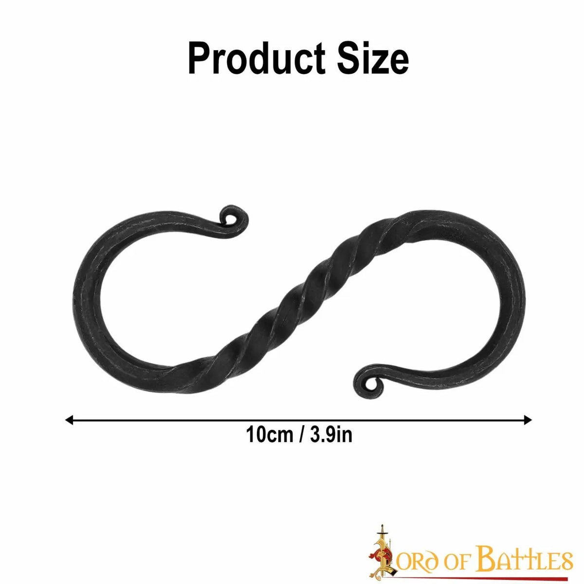 Hand-forged S-hooks set of 5 pieces