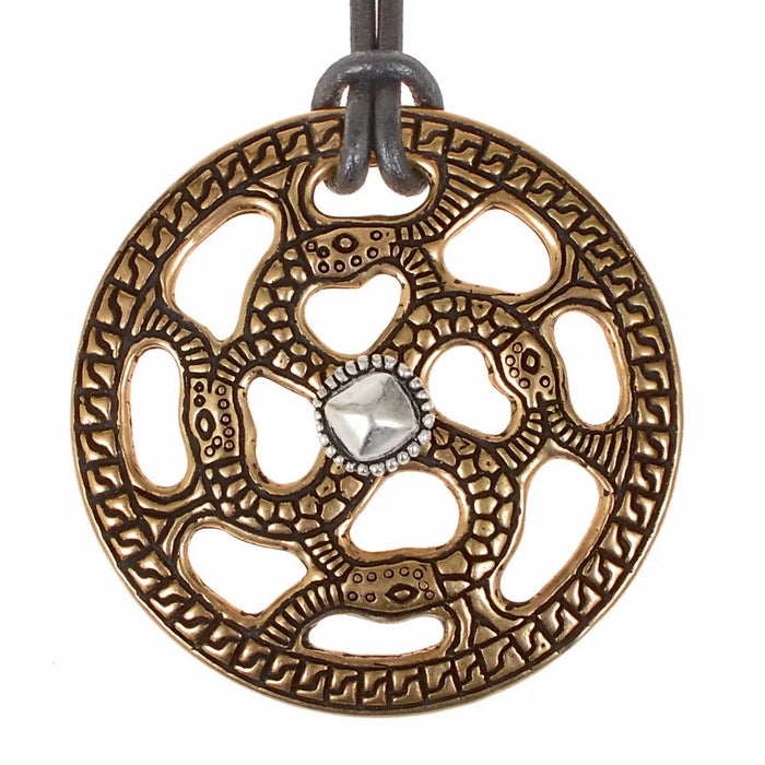 Merovingian zierscheibe sun cross, bronze