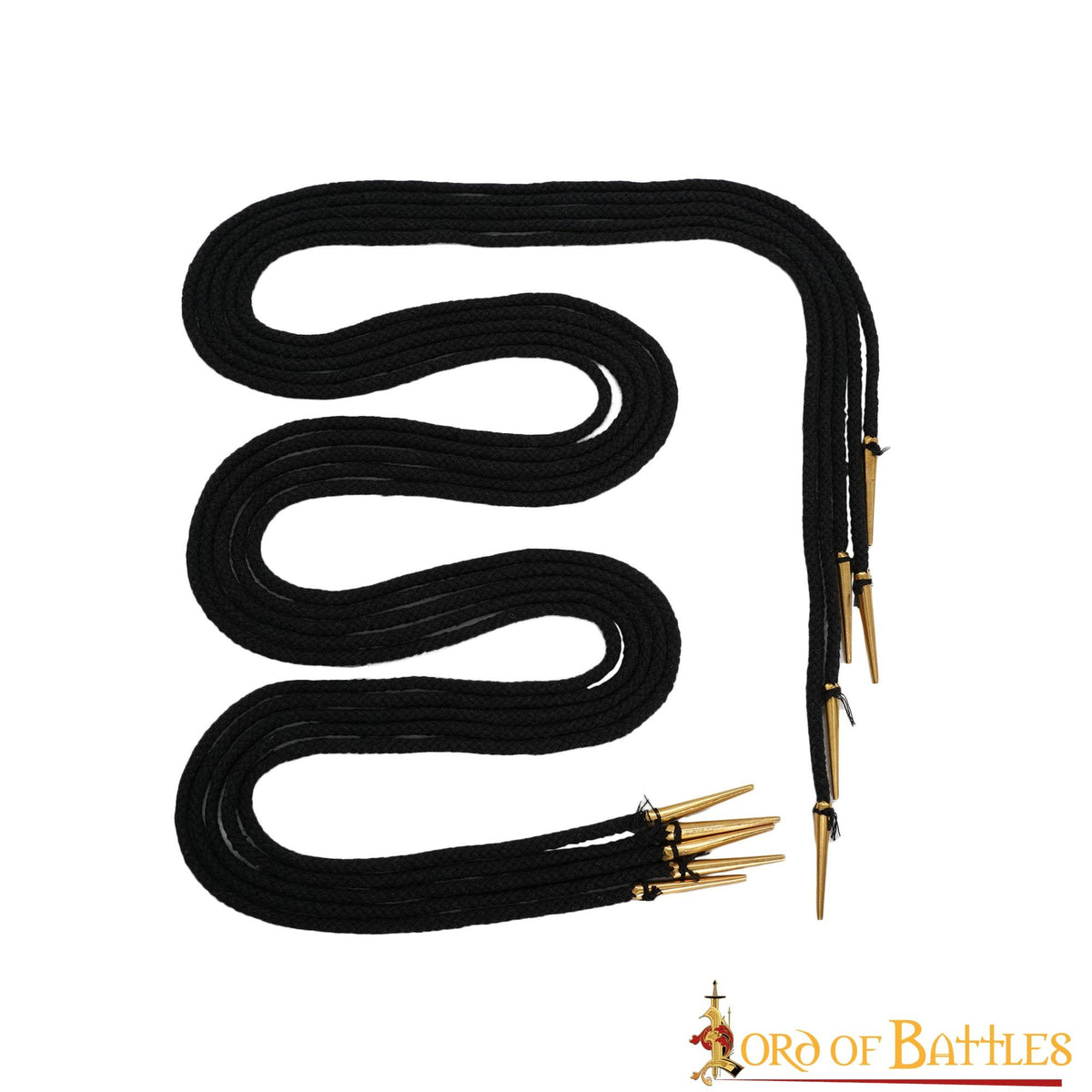 Laces with aiglets 150 cm, set of 5, black