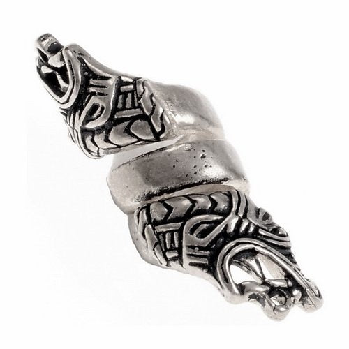 Viking beard bead Haithabu, silvered bronze