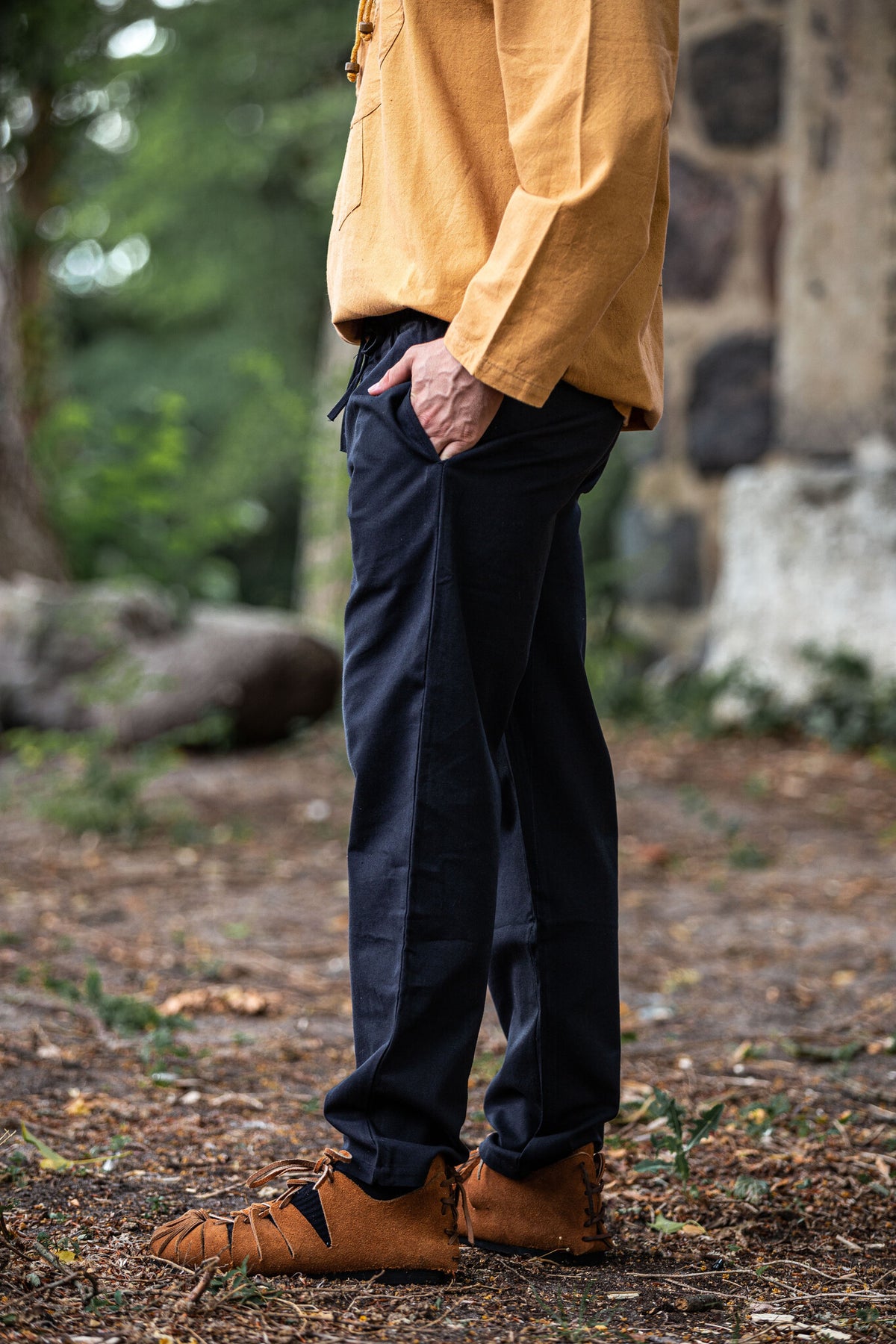 Cotton trousers Alin, black