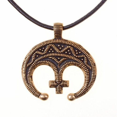 Slavic Lunula Amulet Birka, bronze