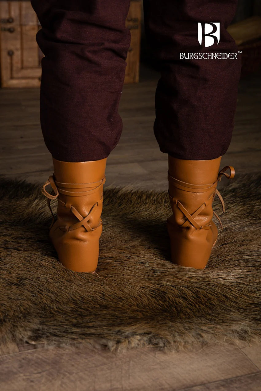 Medieval ankle boots, 13th century