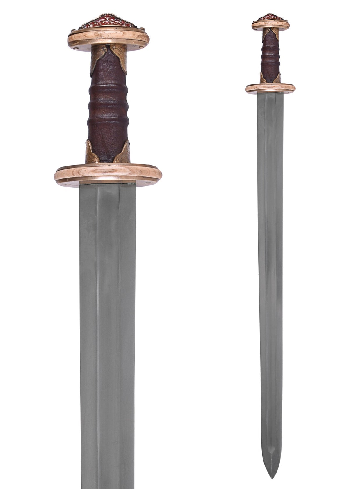 Sutton Hoo sword with enamel, semi-sharp