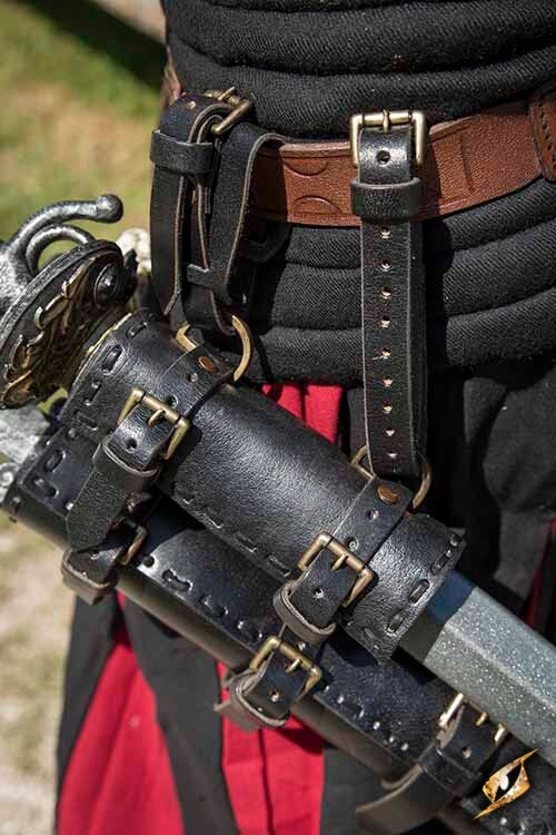 Doppio supporto per armi LARP, nero