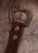 Celtycki skórzany pas, 170 cm, brązowy