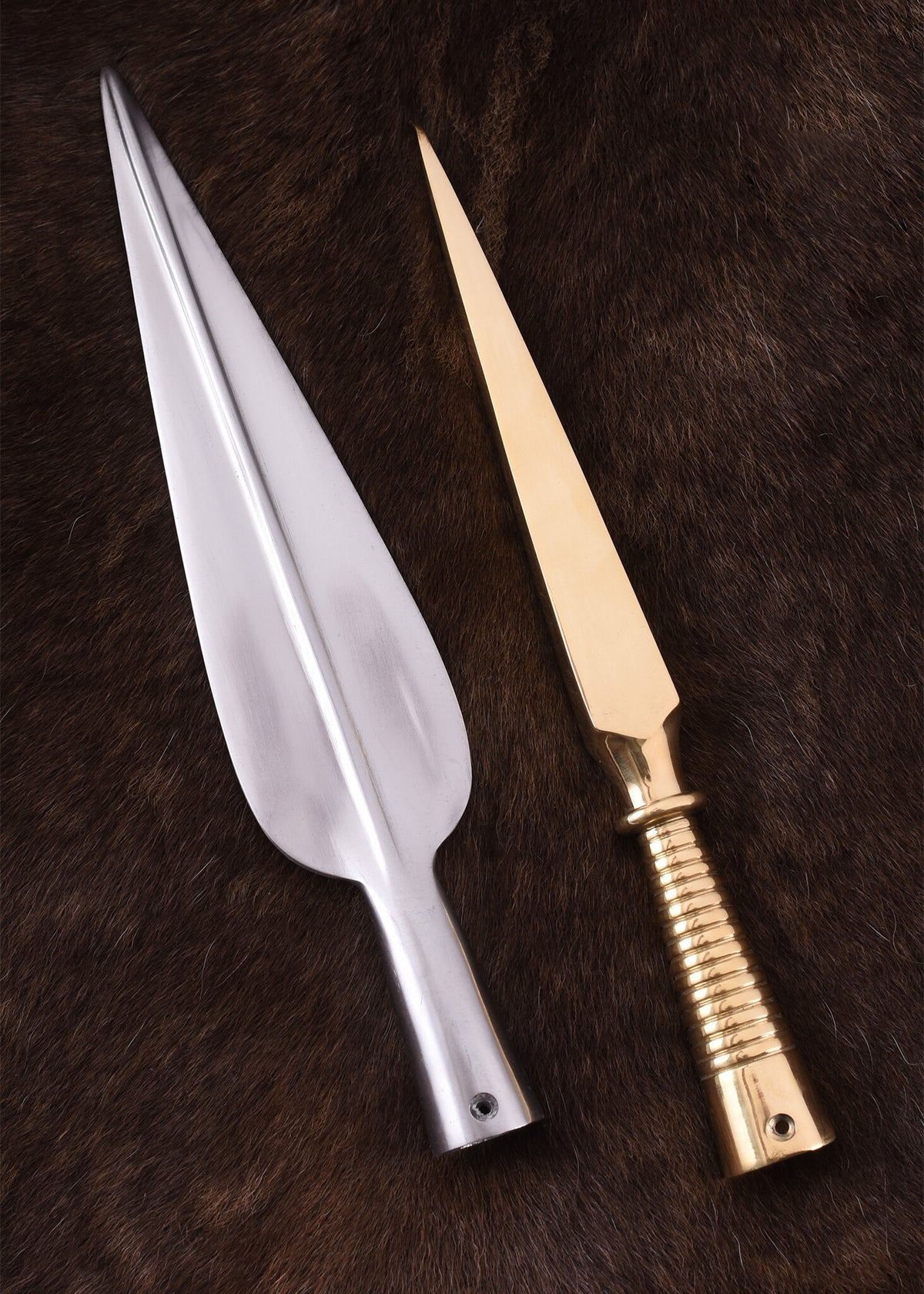 Spearhead & butt cap Greek dory, semi-sharp