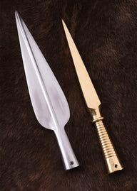 Spearhead & butt cap Greek dory, semi-sharp