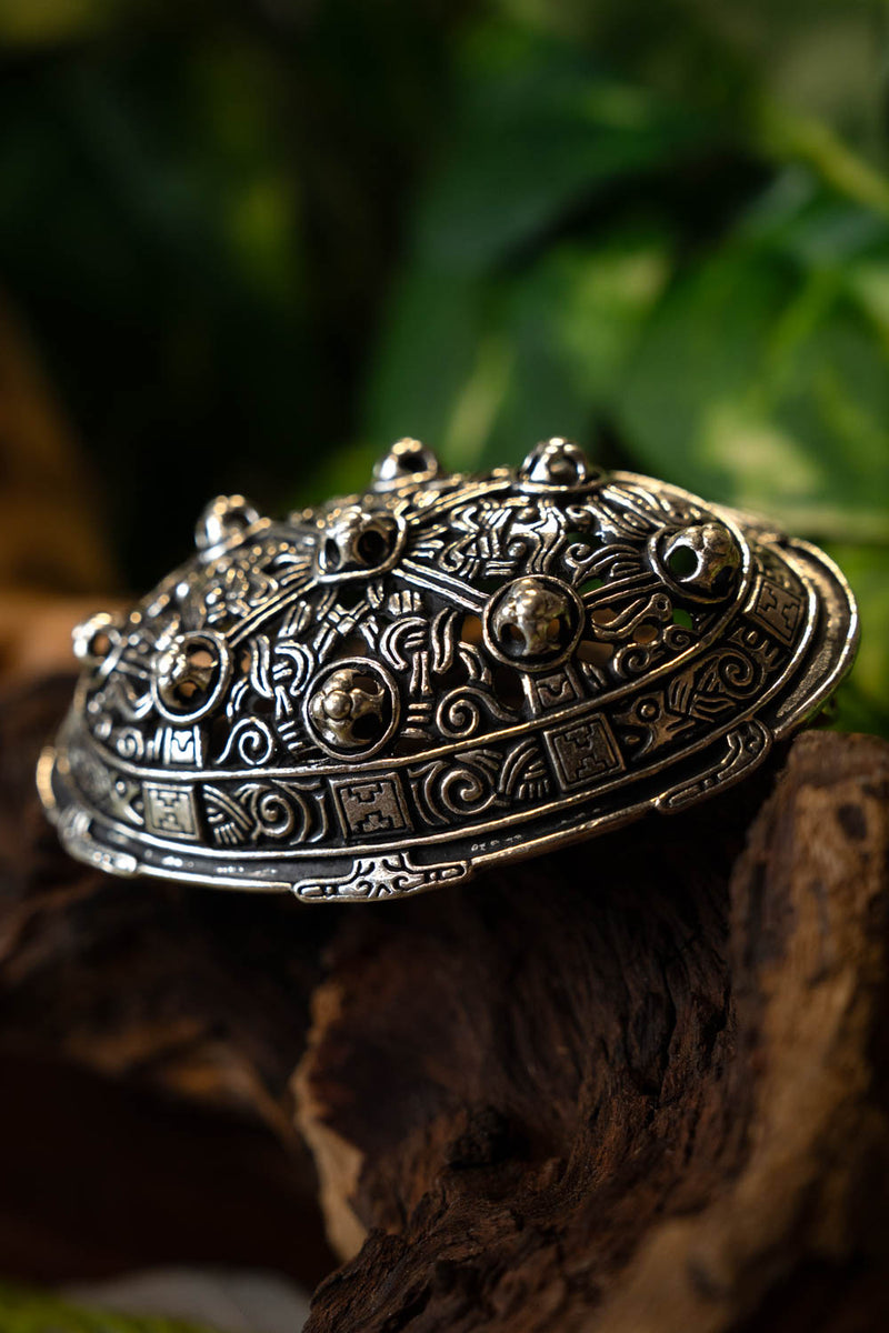 9e eeuwse Viking schildpad broche, Borrestijl, brons, prijs per stuk