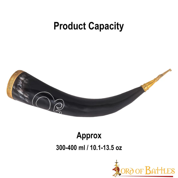 Drinking horn Troll cross deluxe, 300-500 ml