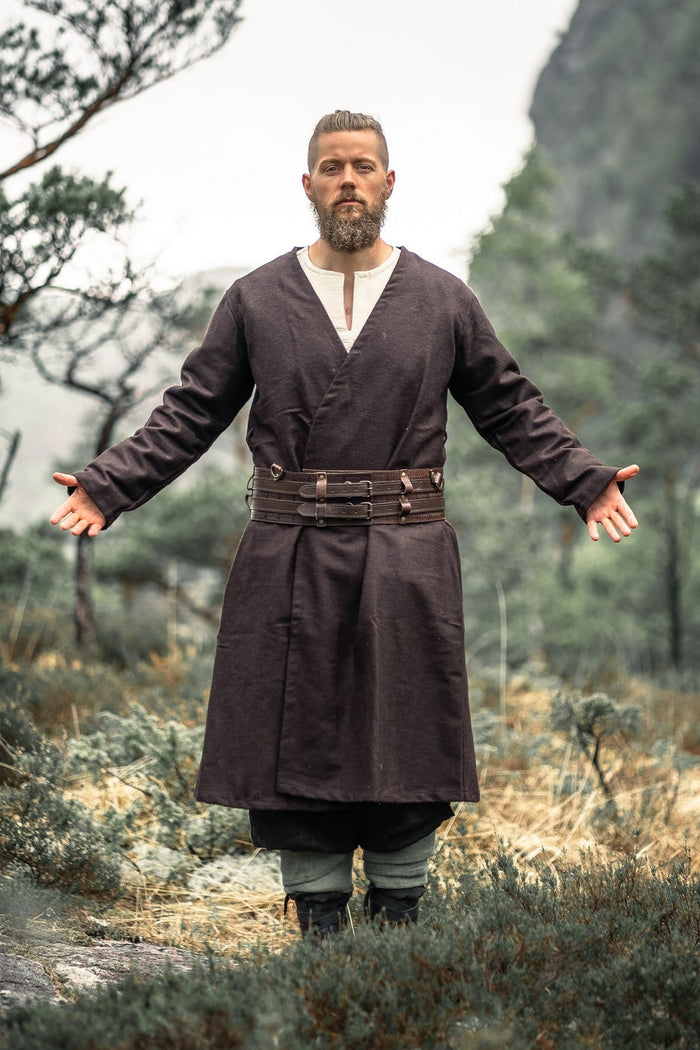 Kaftan Gustav, brown, wool blend