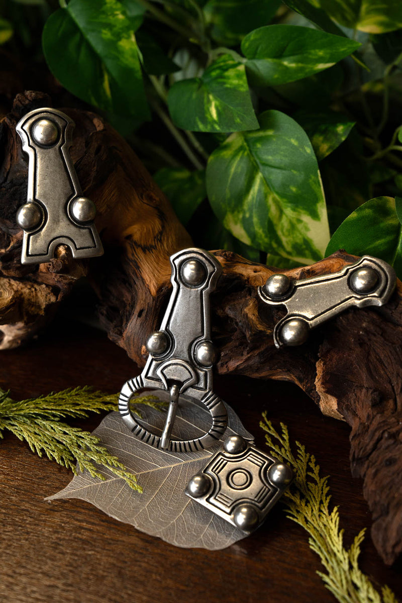 Herraje de cinturón alamán de Balingen, plateado