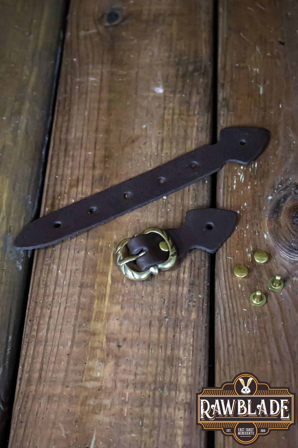 Strip with buckle - Brown and Golden
