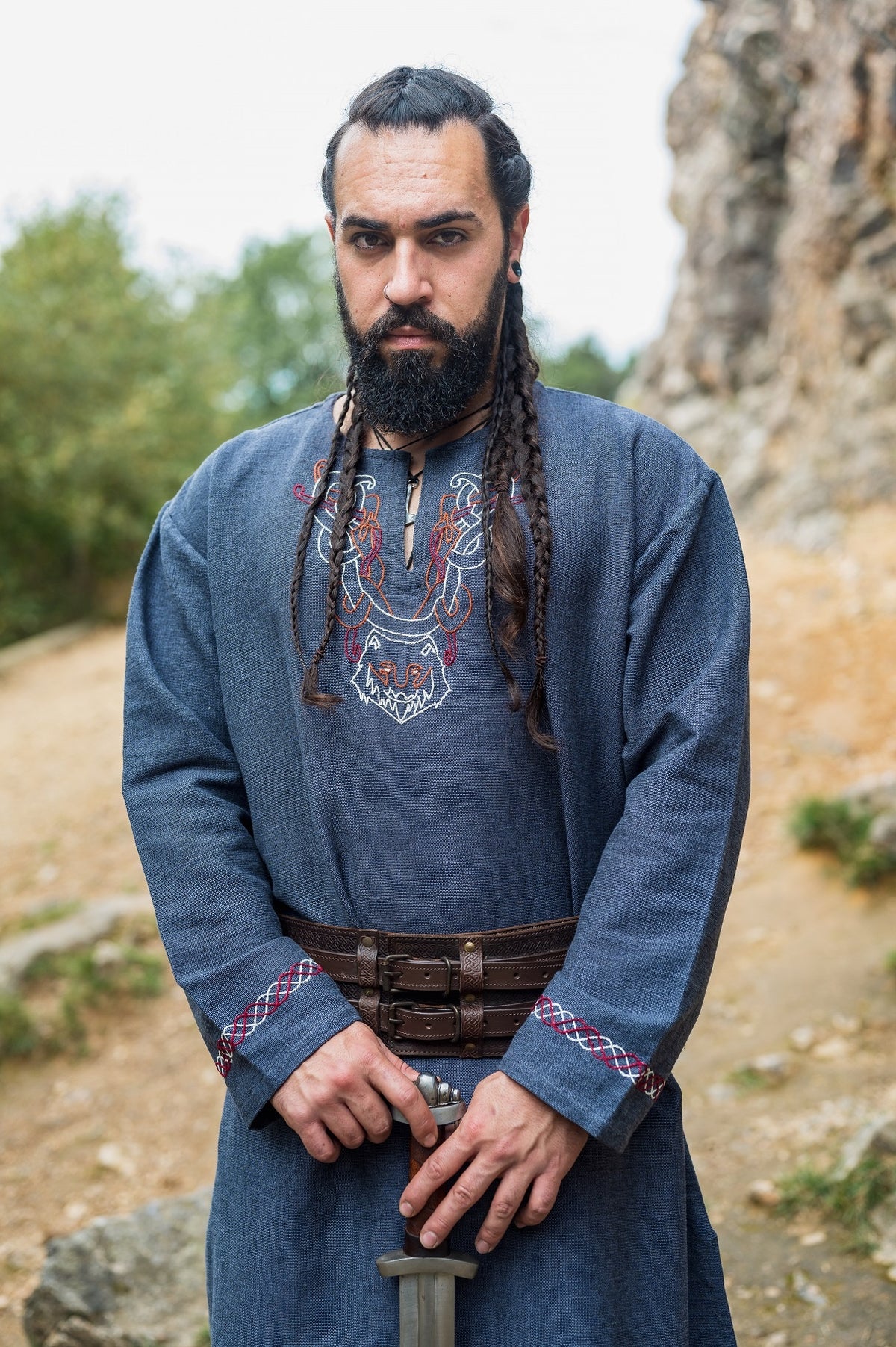 Germanic tunic Ulfhednar, blue