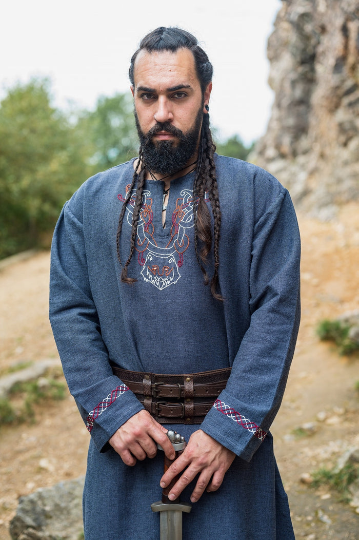 Germanic tunic Ulfhednar, blue